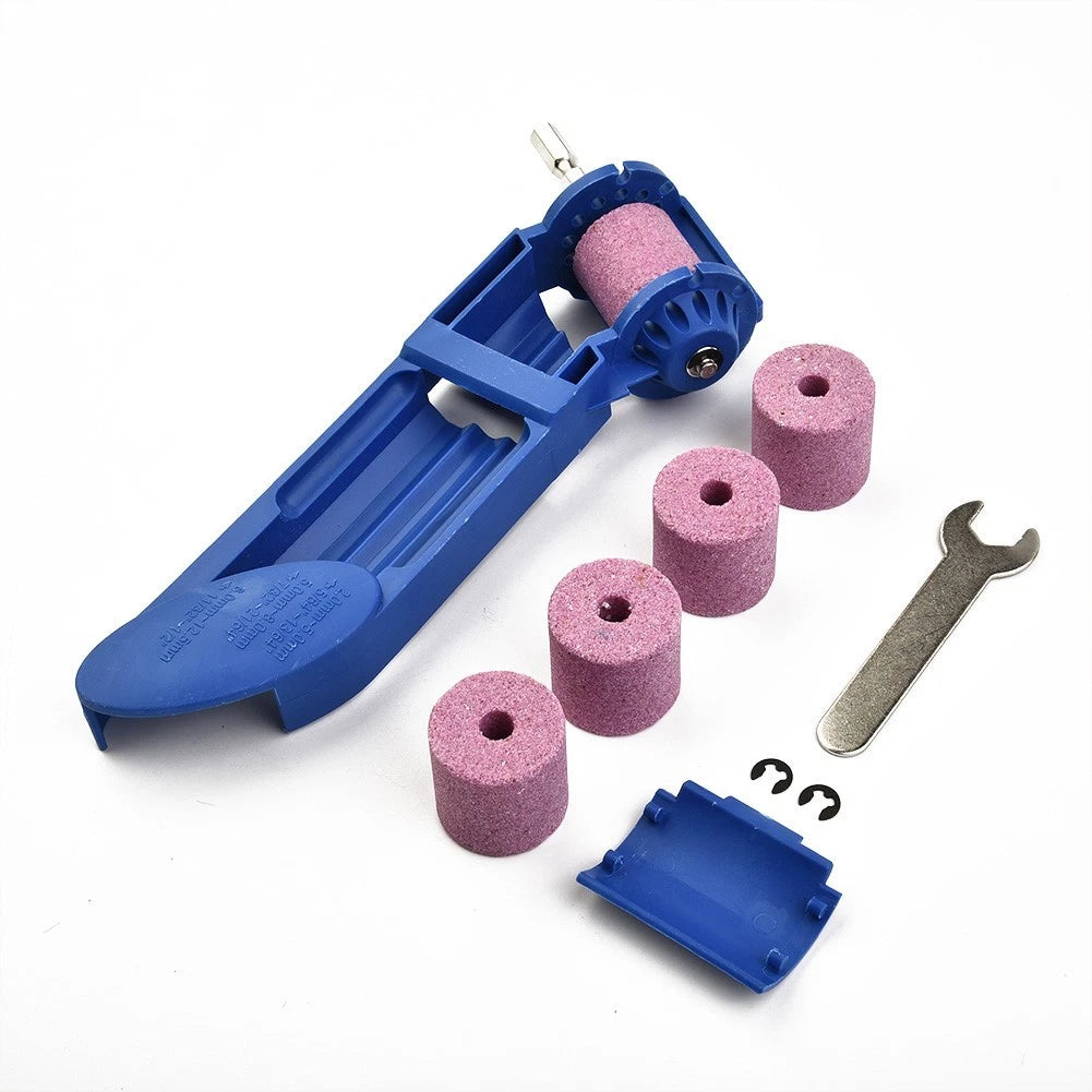 Drill Bit Sharpener with Corundum Grinding Wheel for Powered Tools