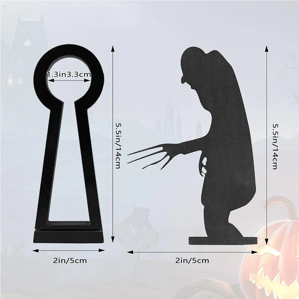 Horror Halloween Candles Holder Funny Shadow for Halloween Party Decoration