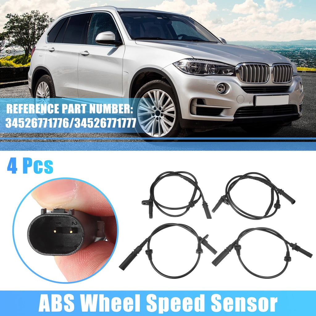ABS Wheel Speed Sensor Set Front Rear Left Right for BMW X5 (2014–2018)