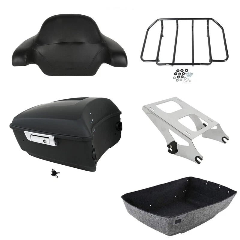 Matte King Trunk Backrest Mount for Harley Touring Road Street Glide (2014–2026)