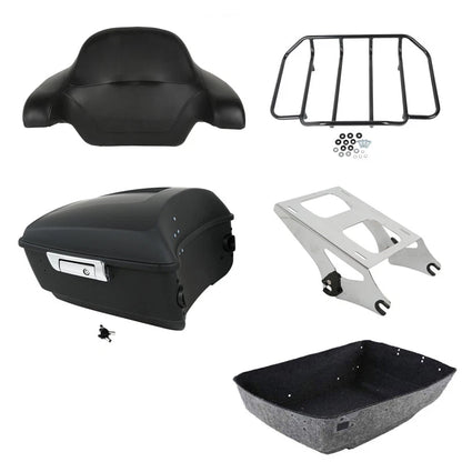 Matte King Trunk Backrest Mount for Harley Touring Road Street Glide (2014–2026)