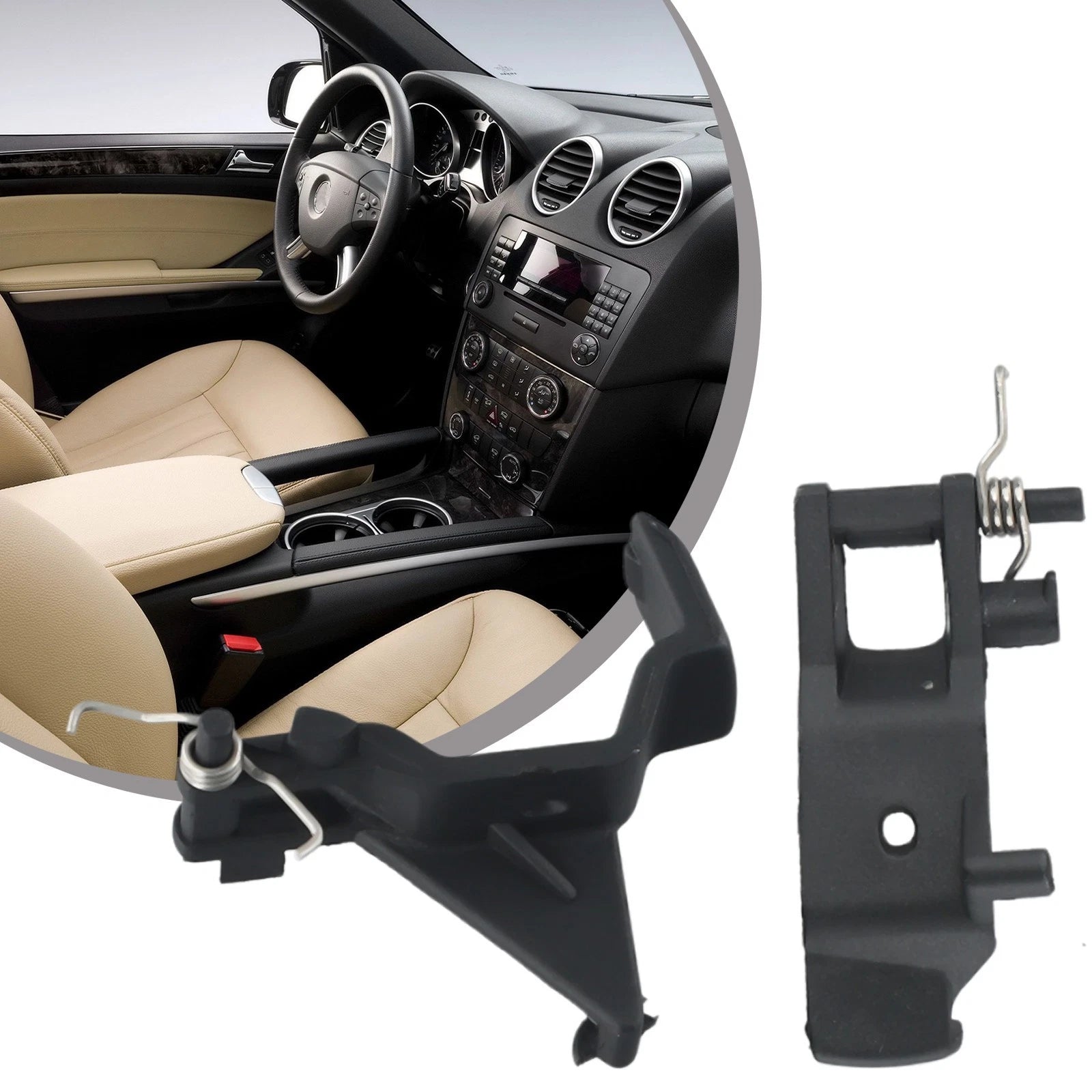 2Pc Center Console Armrest Latch Clip for Mercedes W166 (2012–2018)