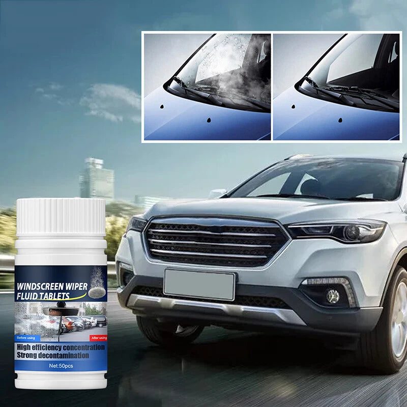 50Pcs Windshield Washer Fluid Tablets for Universal Use