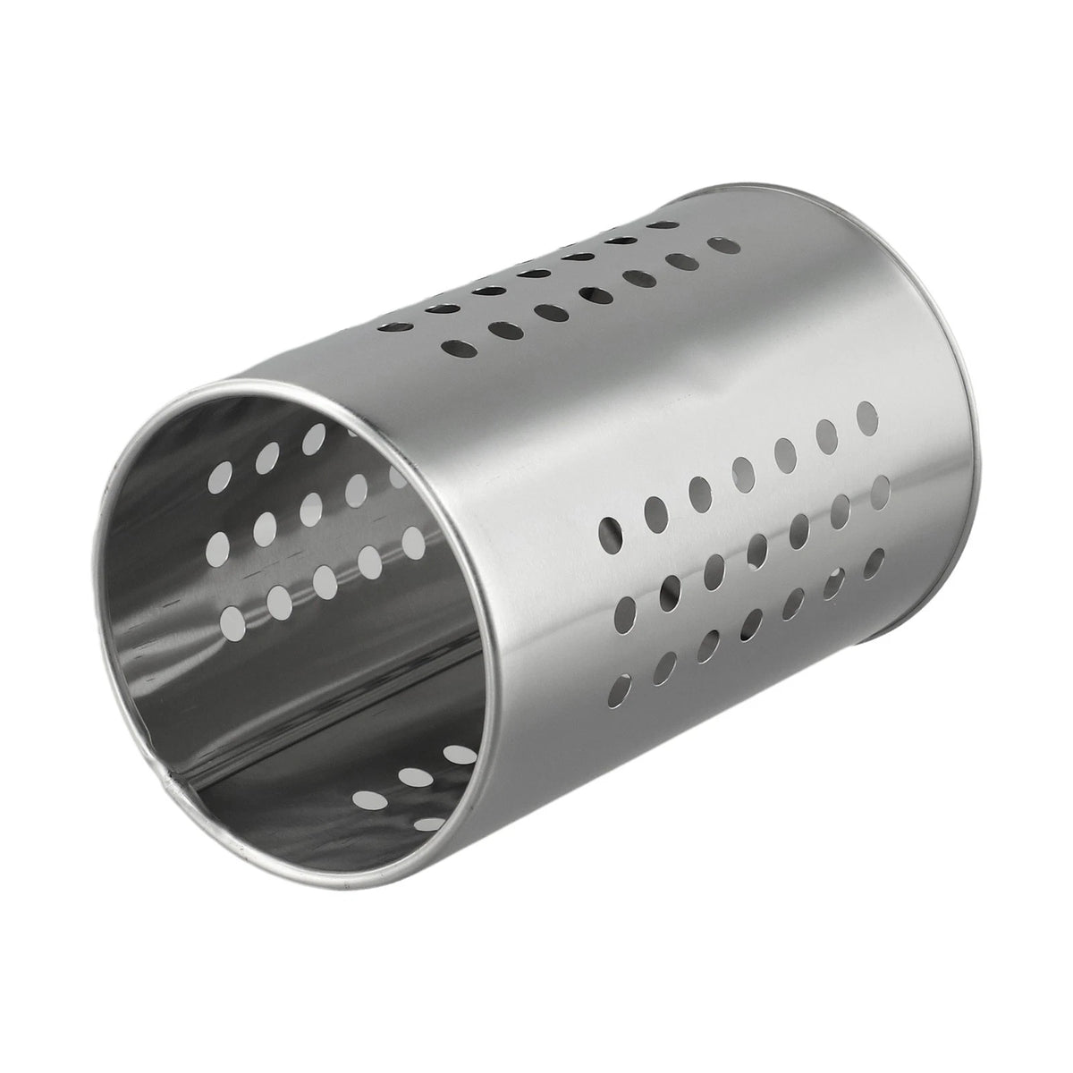 Stainless Steel Kitchen Utensil Holder with Drainage and Elevated Design