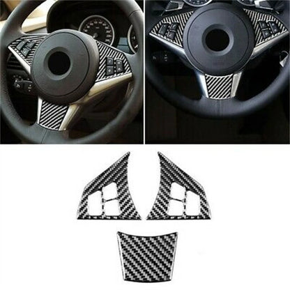 Carbon Fiber Steering Wheel Trim for BMW E60 5 Series (2004–2010)