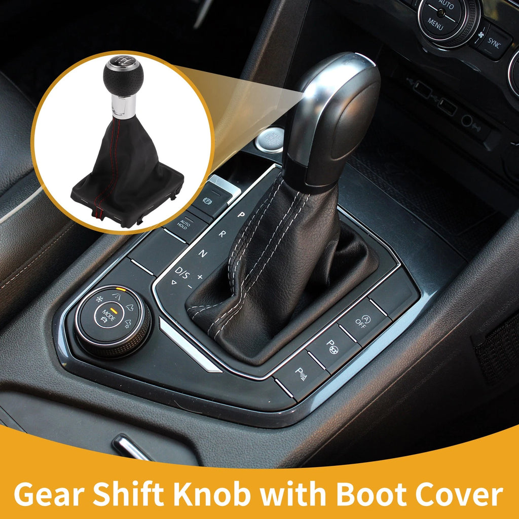 6 Speed Shift Knob with Boot Cover for Audi A3 (2010–2013)