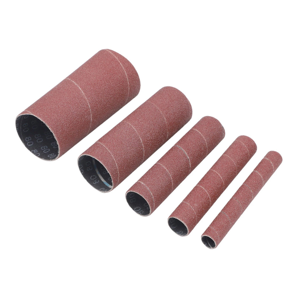 5 Pack Sanding Drum Sleeves Assorted Grit 80/150/240 for Polishing