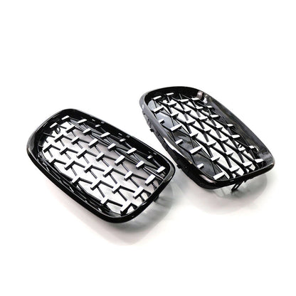 Front Bumper Kidney Grill Diamond Grille For BMW X5 X6 E70 E71
