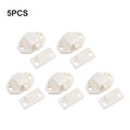 5pc Roller Catch for Furniture Cabinet Doors (White ABS)