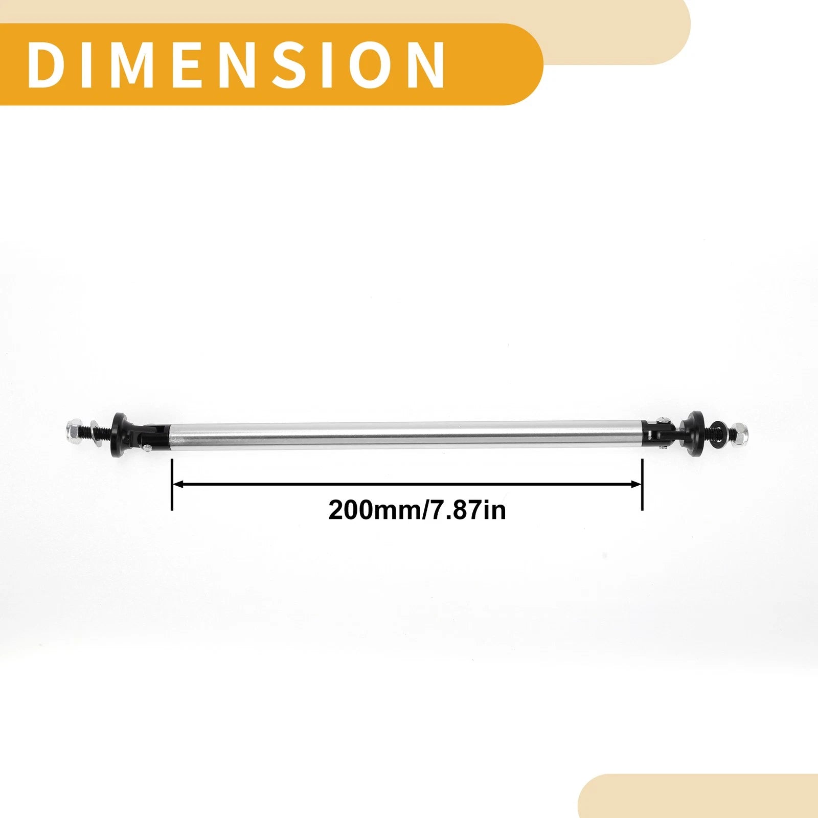 2X Adjustable Front Bumper Lip Splitter Strut for Universal Fit (200mm)