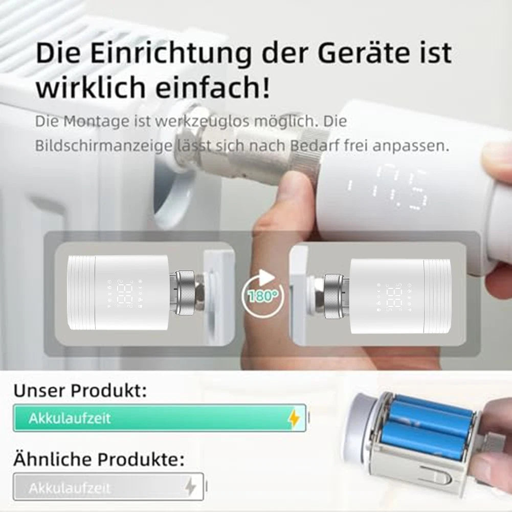 WiFi Radiator Thermostat Smart Control with App and Timer for Home Use