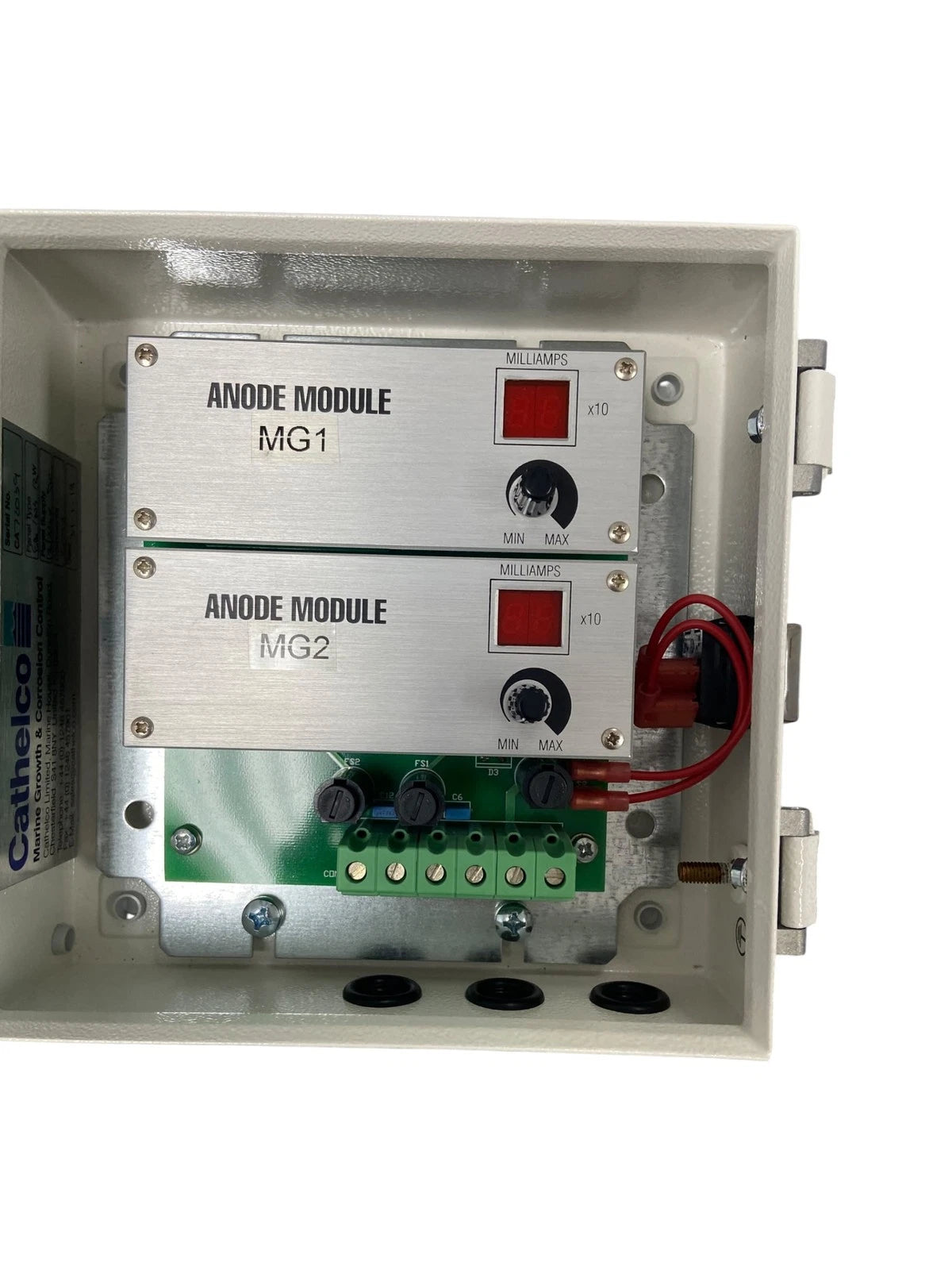 Cathelco Nano Control Panels for EB/NS (No Key) with 2 MGPS Copper Anodes