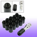 16 Pc Hex Security Wheel Lug Nuts 12x1.5 Black for Honda (2000–2026)