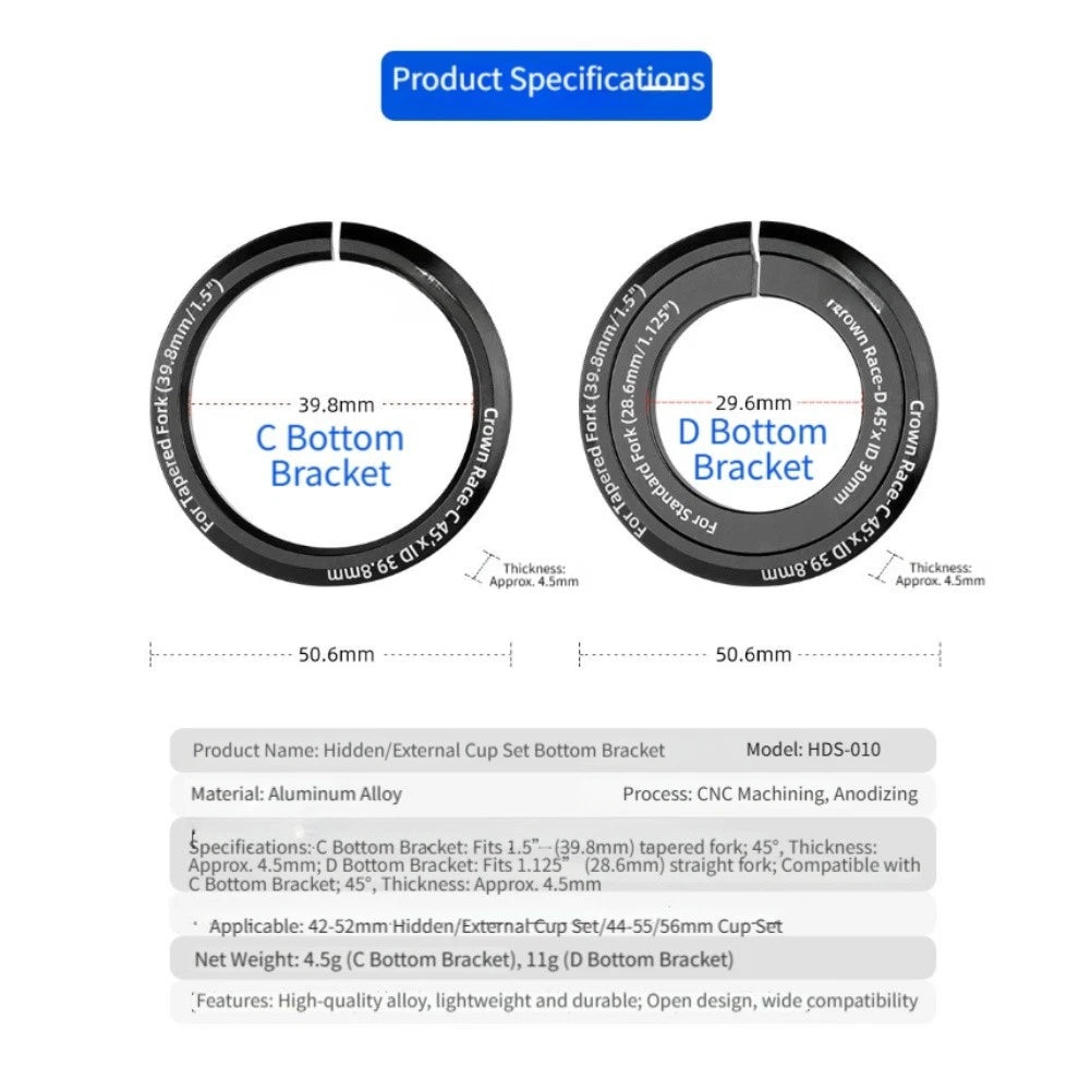 28.6mm Tapered Bicycle Headset for Aluminum Shifters