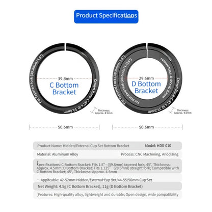 28.6mm Tapered Bicycle Headset for Aluminum Shifters