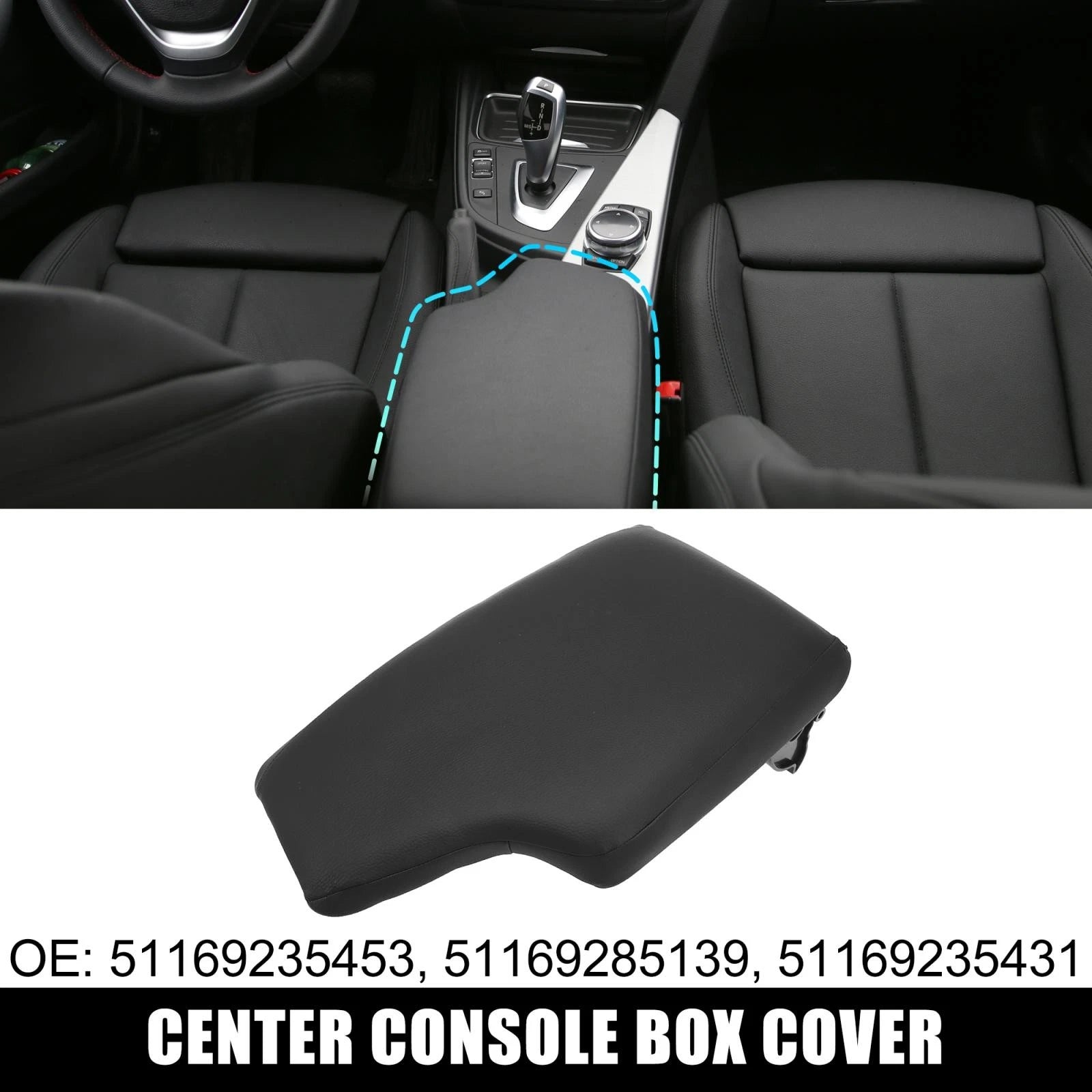 Car Center Console Armrest Panel Replacement for BMW 328i (2012–2016)
