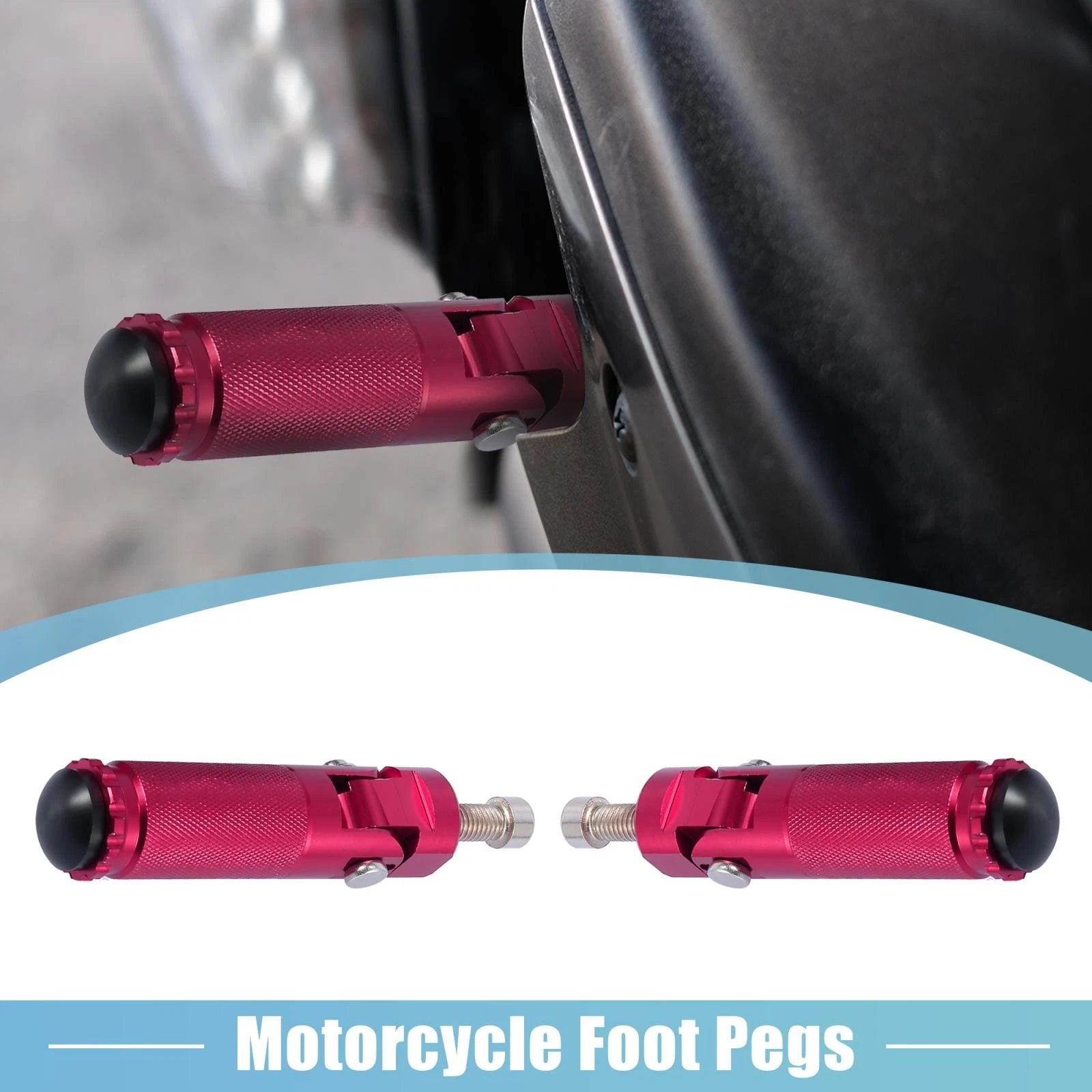Rearset Fold Footrest Pair for Motorcycle 8mm Aluminum Alloy (Universal)