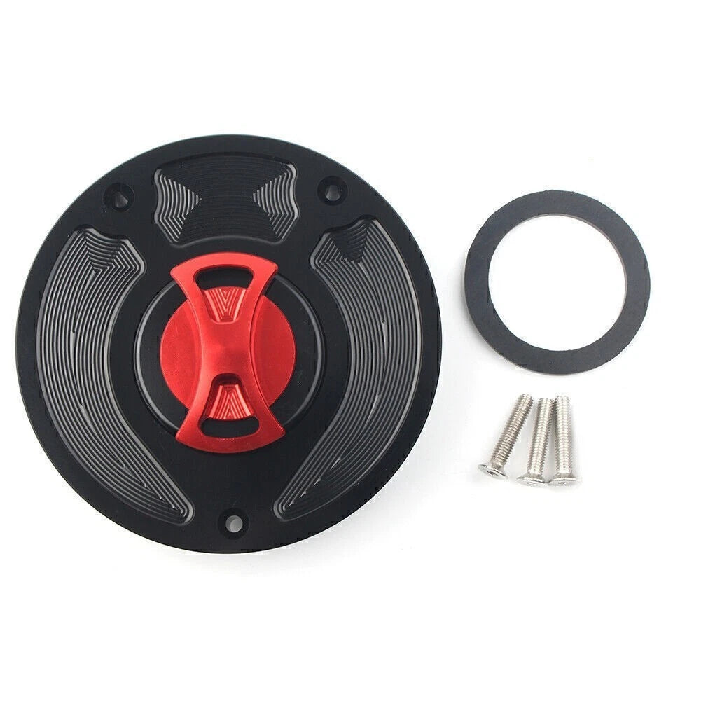 Keyless Gas Fuel Cap Cover for Honda CBR1000RR Fireblade (2000–2019) Red
