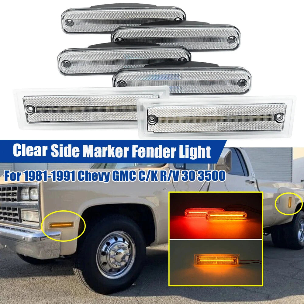LED Side Marker Light for Chevy GMC C/K R/V 30 3500 Truck (1981–1991)