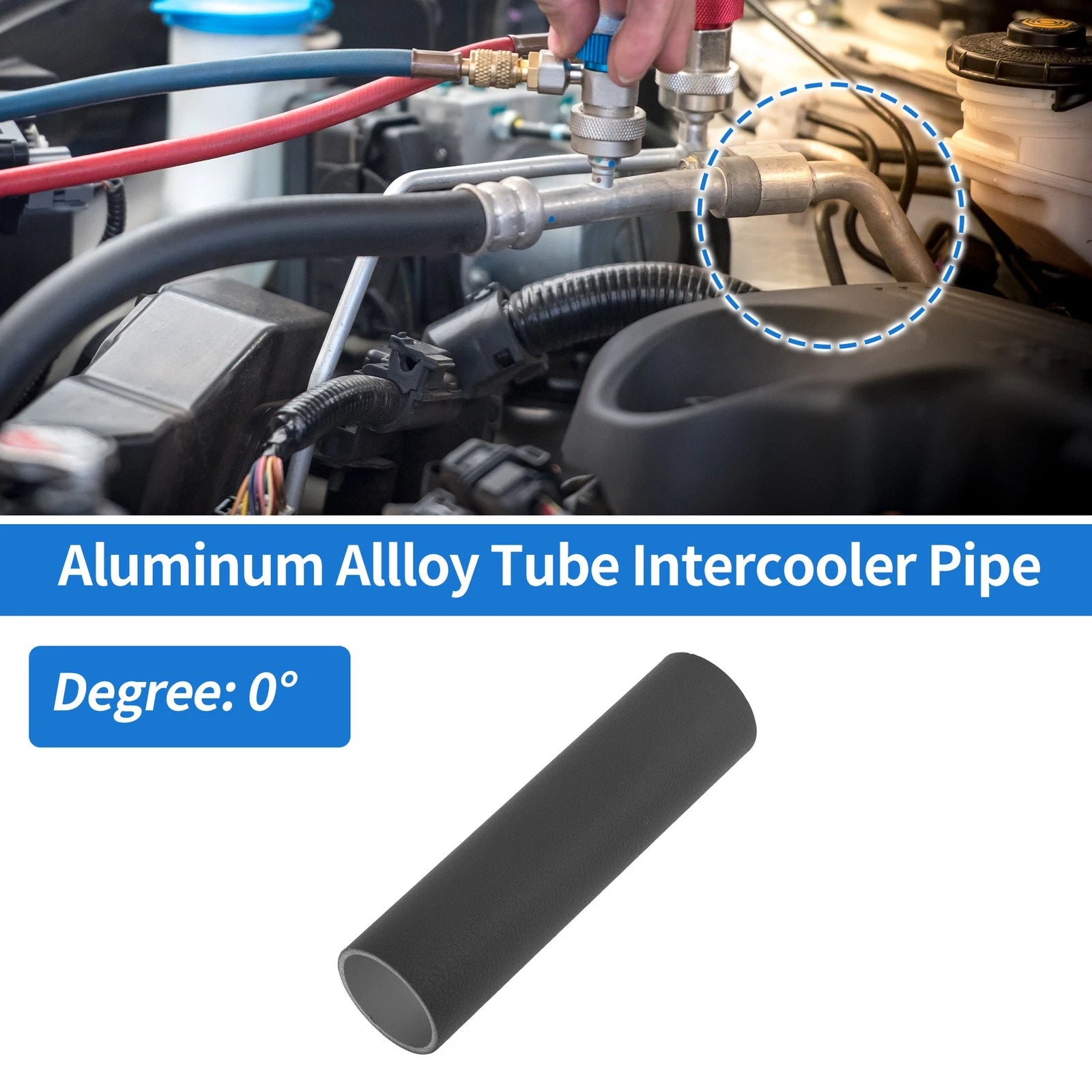 0.75" OD Intercooler Pipe for Universal Applications (0° Angle, 3" Length)
