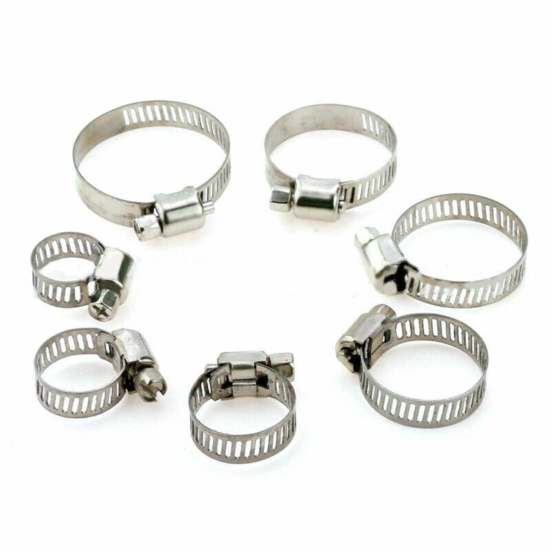 Set of 60 Stainless Steel Hose Clamps Assorted Kit with Case