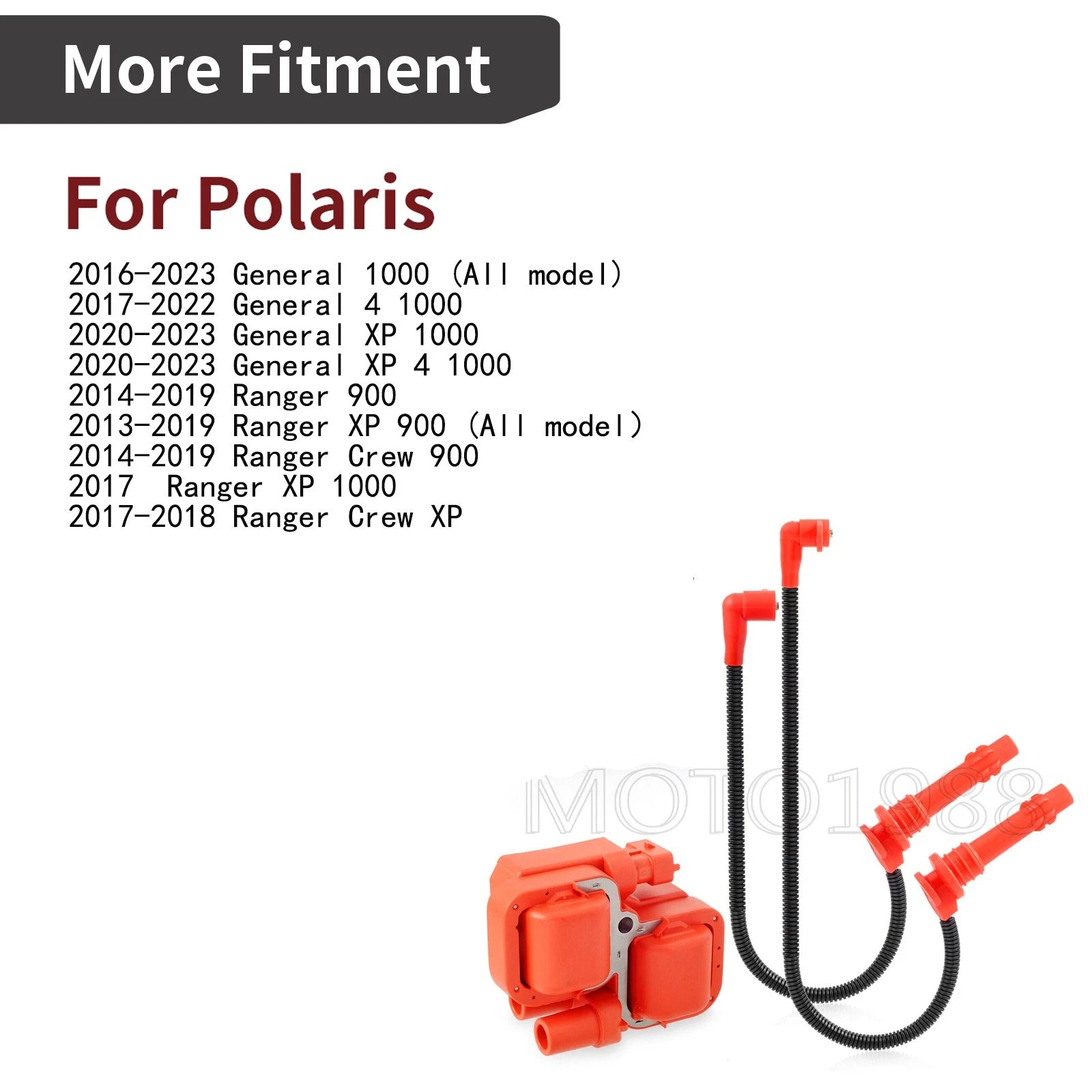 Ignition Coil & Wire Cap for Polaris Ranger Crew XP 900 1000 General XP 4 1000