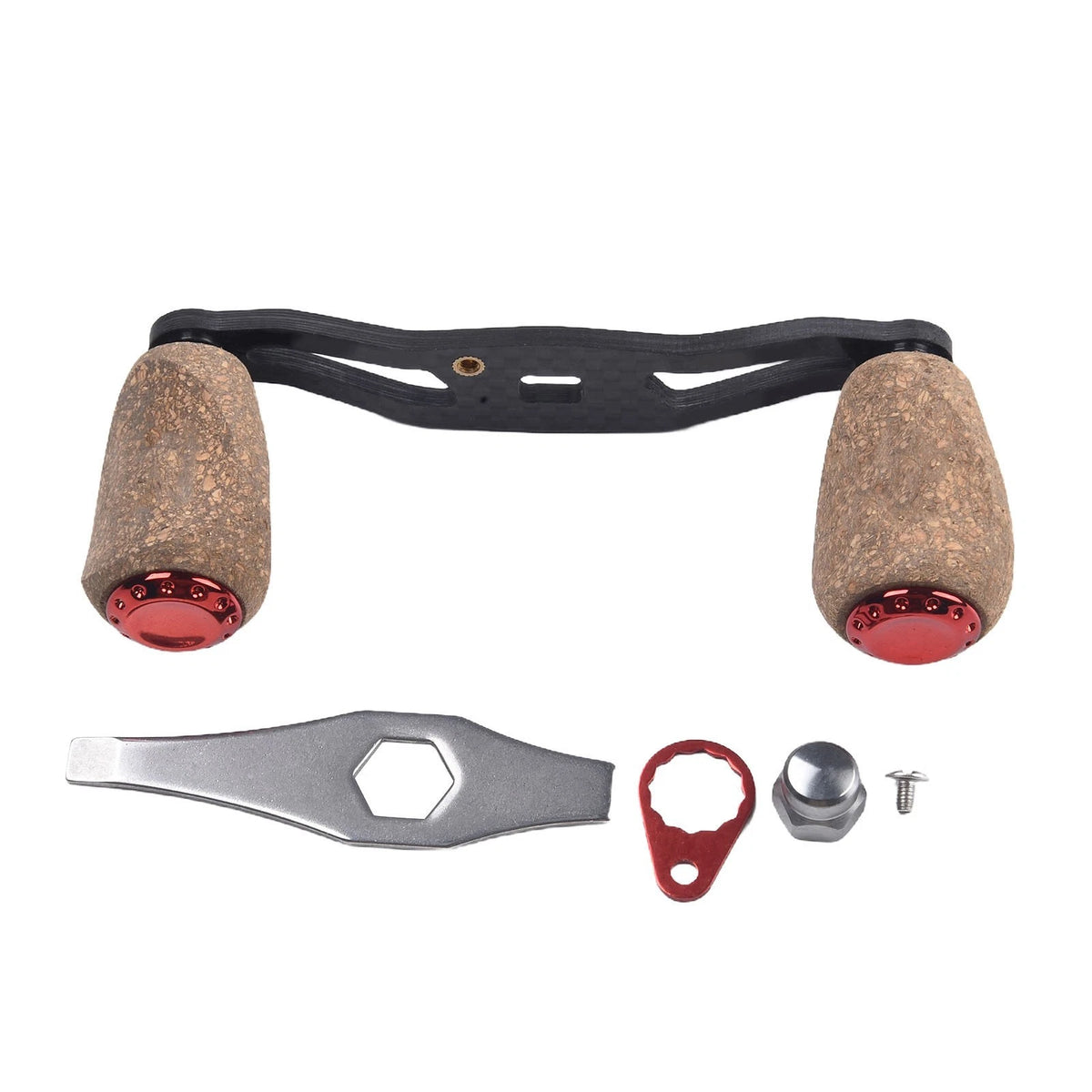 Fishing Reel Handle for Outdoors Fishing Tools (Carbon Fiber, Cork)