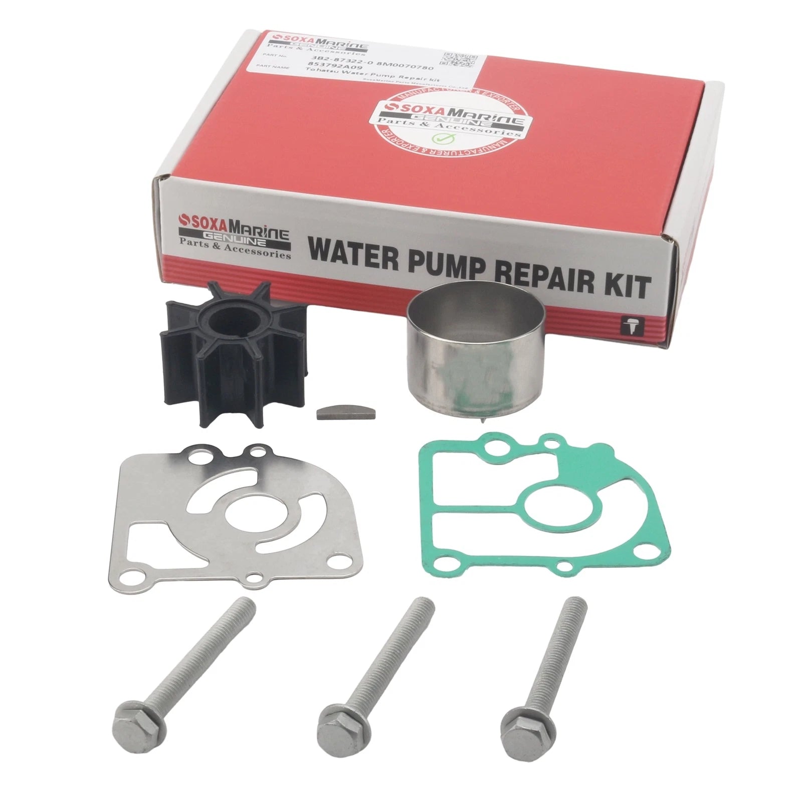 Outboard Water Pump Repair Kit for Nissan Tohatsu 9.9 15 18 20 HP (1990–2023)