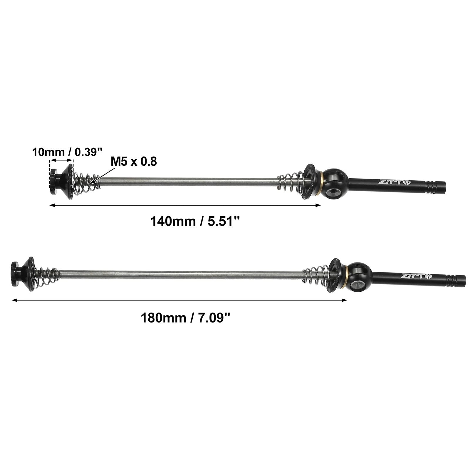Quick Release Wheel Axles Skewers Front Rear Set for Pair 140mm 180mm