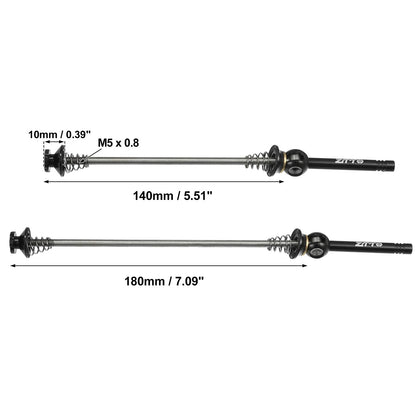 Quick Release Wheel Axles Skewers Front Rear Set for Pair 140mm 180mm