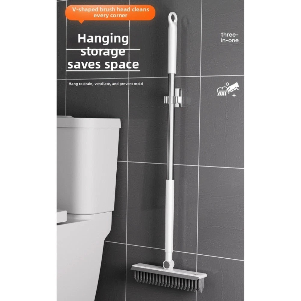 Plastic Floor Brush with Long Handle for Kitchen Tiles and Wall Gaps