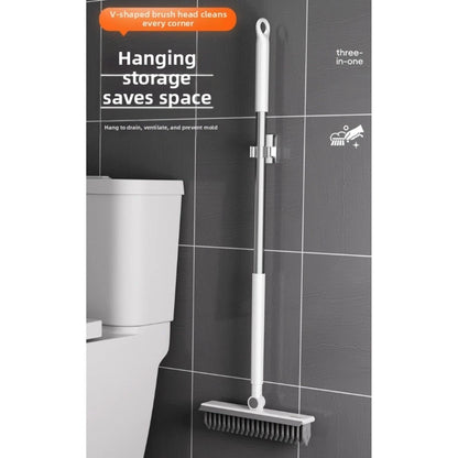 Plastic Floor Brush with Long Handle for Kitchen Tiles and Wall Gaps