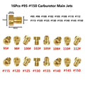 16Pc M5 Carburetor Main Jet Kit for Dellorto PHBG SHA (#95 - #150)