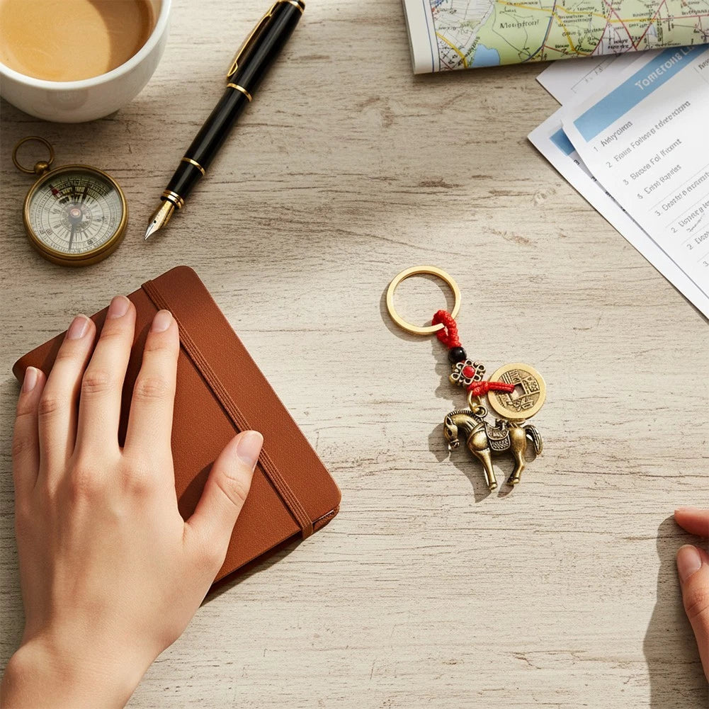 Brass Keychain Pendant Sculpture for Personal Style