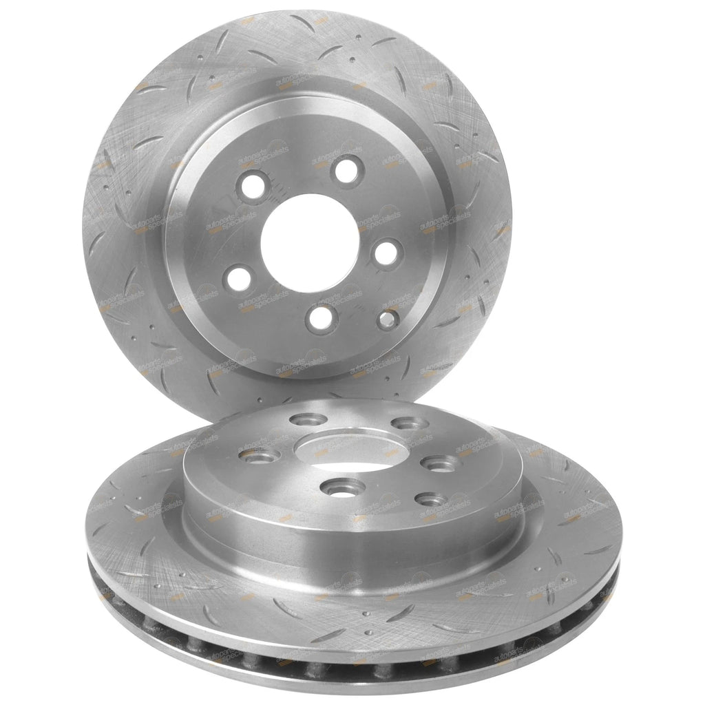 2 Rear Slotted Disc Brake Rotors for Ford Territory TX TS (2004–2011)