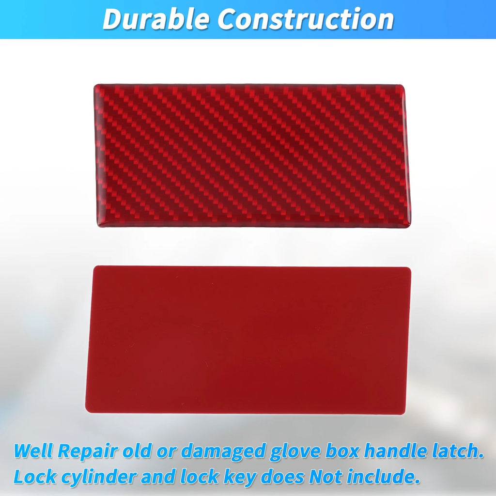 Glove Box Latch for RAM 1500 (2010–2017) Carbon Fiber Red Plastic