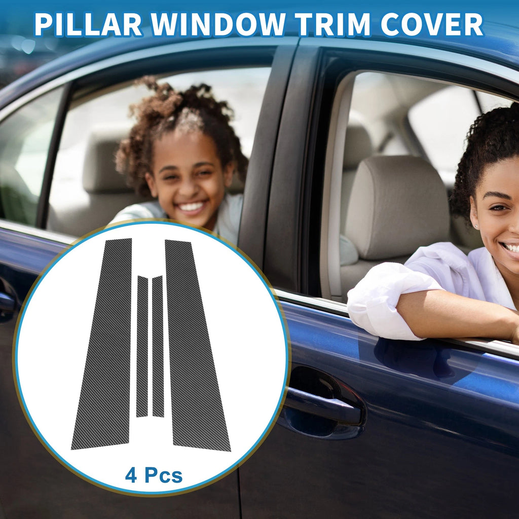 4 Pcs Door Pillar Window Trim Replacement for Volkswagen Jetta (2011–2018)