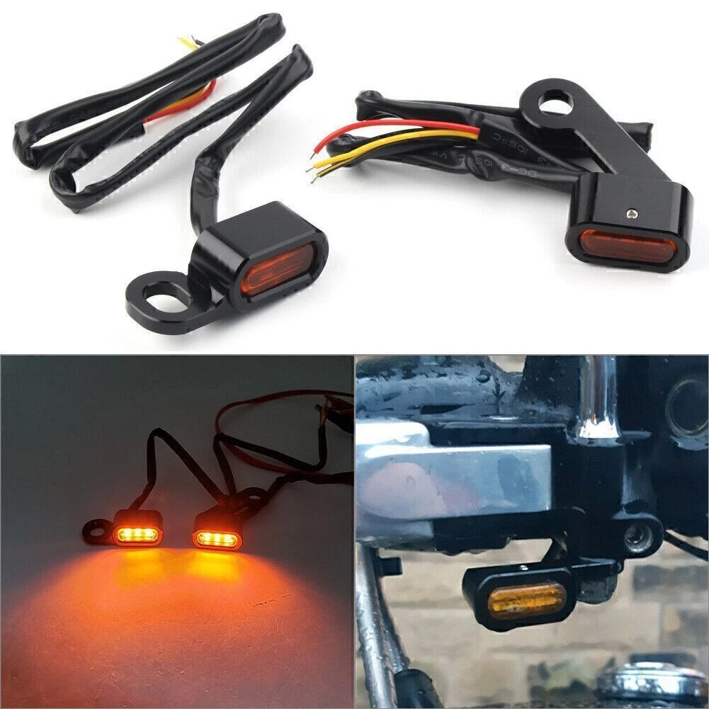 Mini LED Turn Signal Amber Light for Harley Sportster 883 1200 (2004–2021)