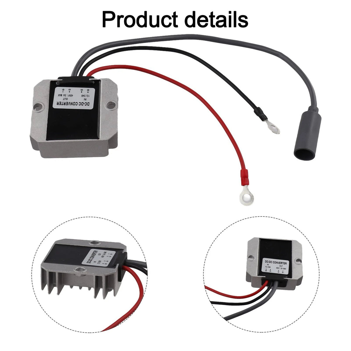 12V to 48V Adapter for Solar Systems (Portable DC Converter)