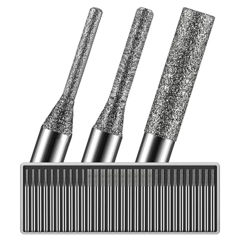 30 Piece Diamond Drill Bit Set for Rotary Tool (Glass, Stone)