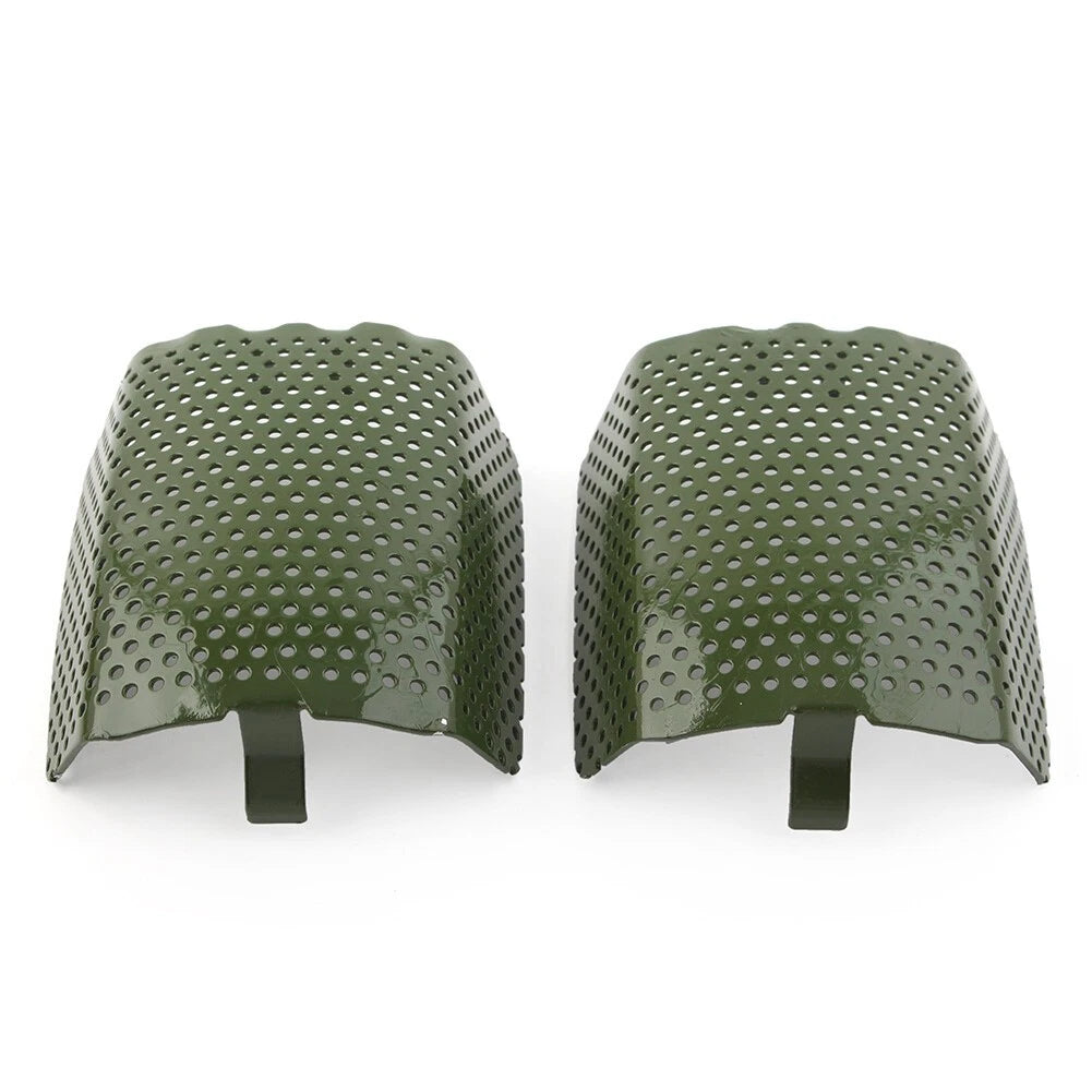 2X Green Steel Front Caliper Screen Inserts for Harley V-Rod & Touring (2006–2019)
