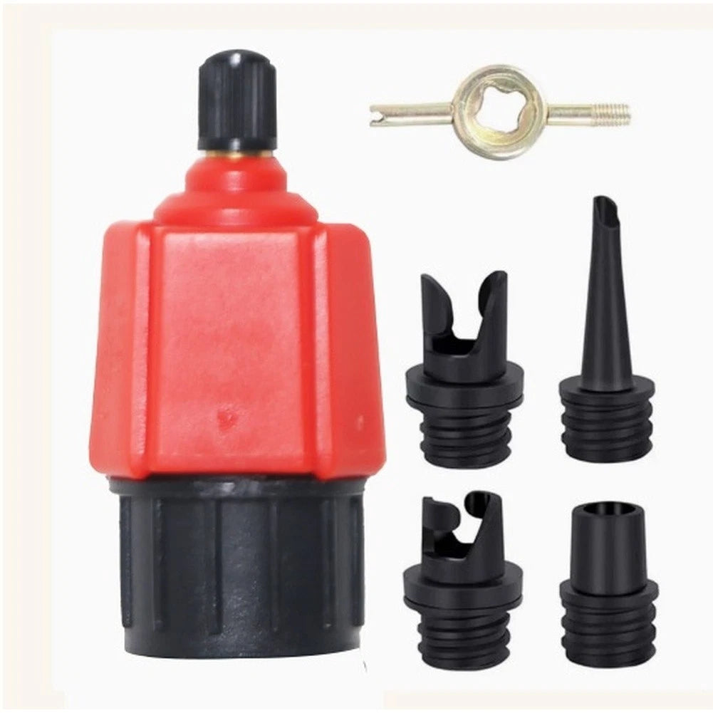 Air Valve Adapter for Car Tires (Alloy & Rubber Construction)