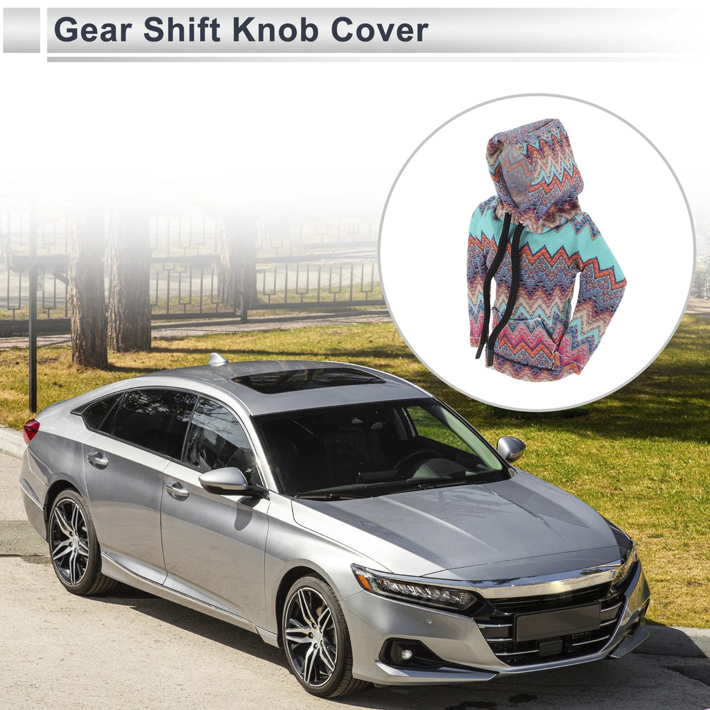 Gear Shift Knob Cover for Universal Car (Deep Blue, Light Blue)