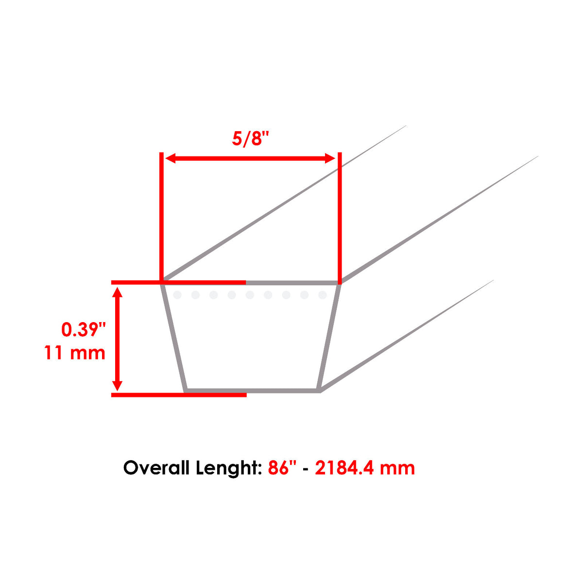 Mower Deck Primary Belt Replacement for AYP 46in Decks Kohler (1995–1997)