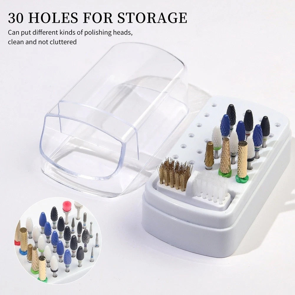 30 Hole Storage Box for Drill Bits and Buffing Accessories