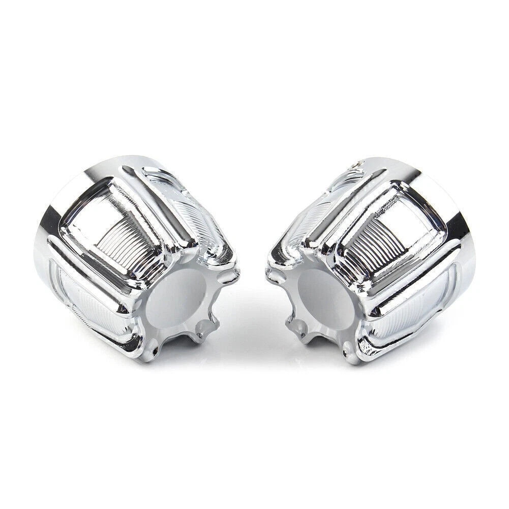 Chrome Front Axle Nut Cap Covers for Harley Dyna Softail Touring XL