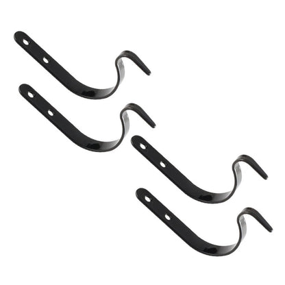 4X Wrought Iron Hanging Hooks for Baskets, Plants, Bird Feeders