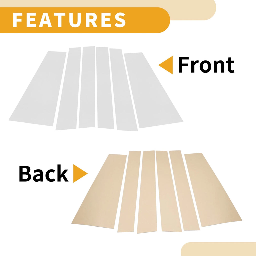 Door Pillar Window Trim 6 Pcs Replacement for Toyota Sienta (2022–2024)