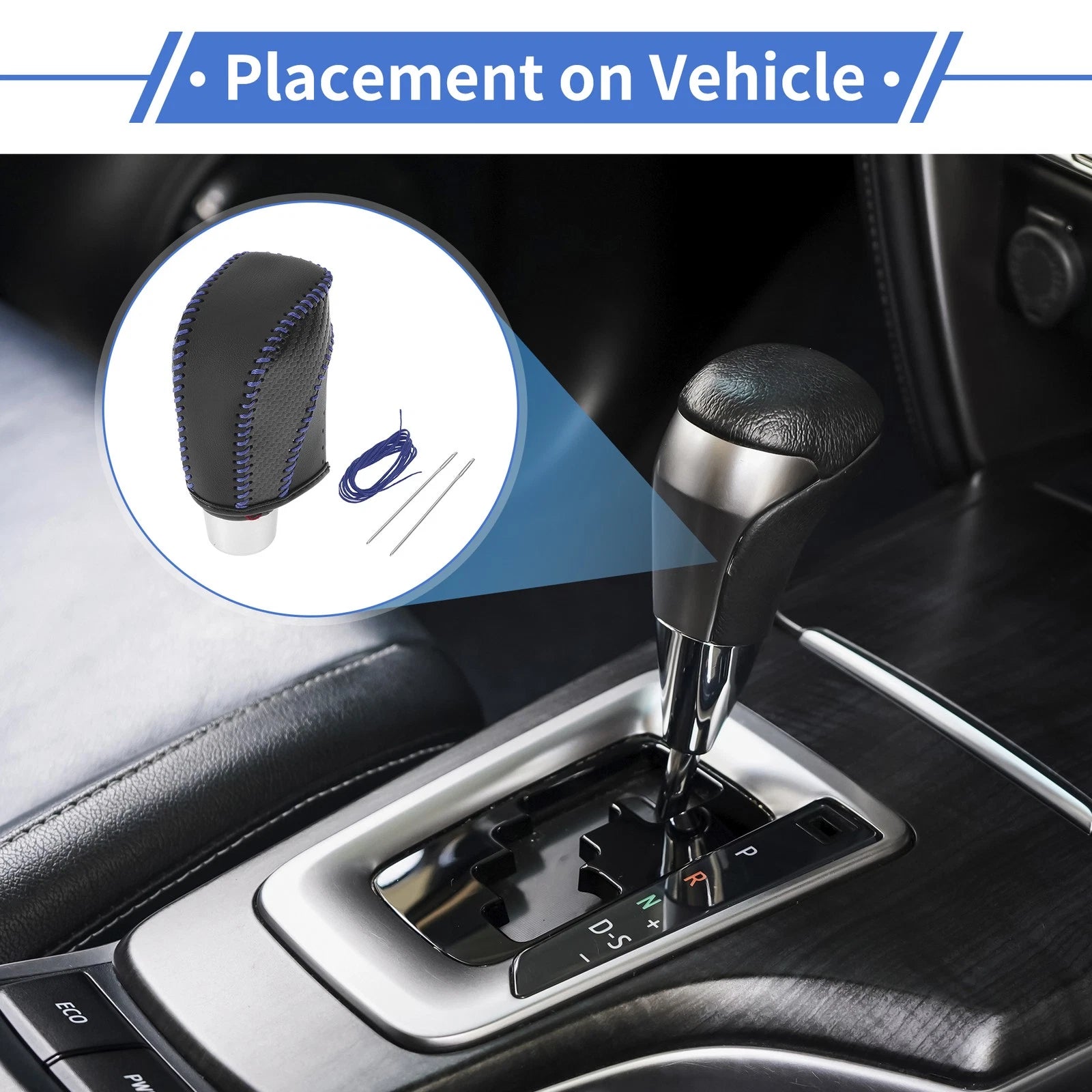 Gear Shift Knob Cover Replacement for Volkswagen Golf (2015–2019) Black