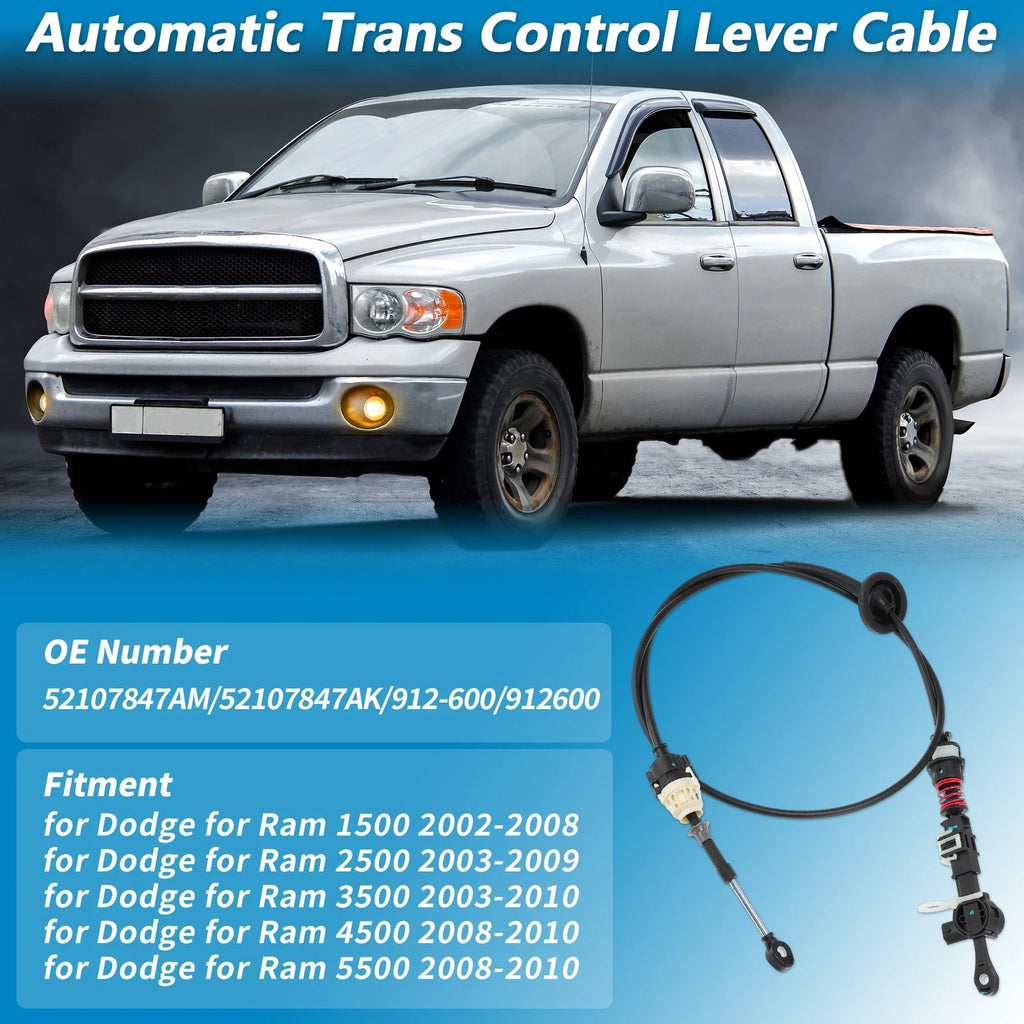 Auto Trans Gear Shift Cable Replacement for Dodge Ram 1500 2500 3500 (2003–2010)